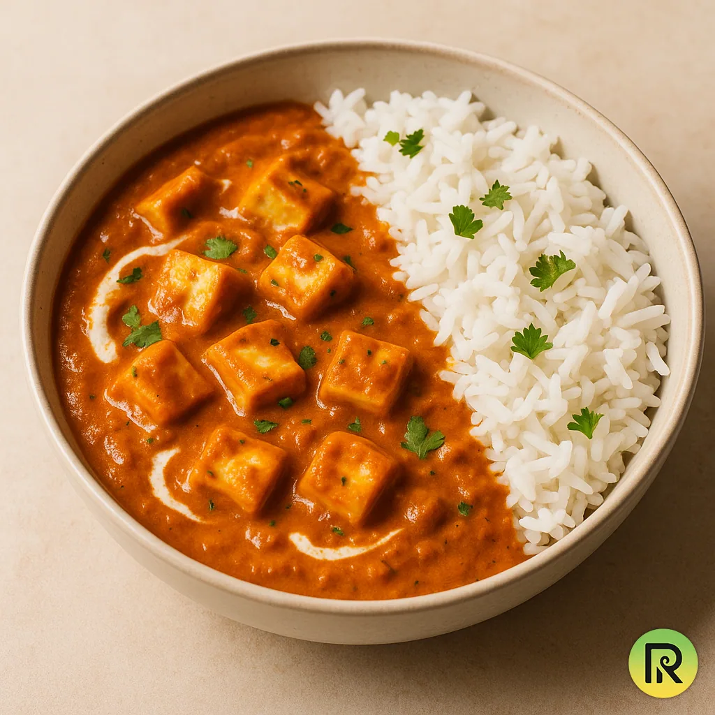 Krémové paneer másala s rýží