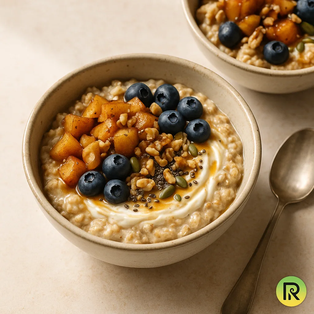 Cinnamon apple yogurt oat bowls